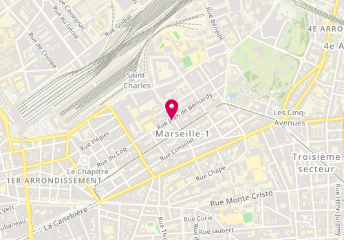 Plan de Studio Longchamp Tattoo, 19 rue d’Isoard, 13001 Marseille