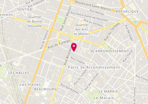 Plan de Arahkun Tattoo, 46 Rue des Gravilliers, 75003 Paris