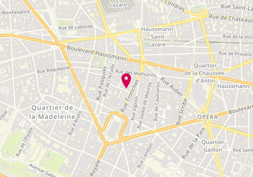 Plan de Bogoss, 4 Rue de Castellane, 75008 Paris