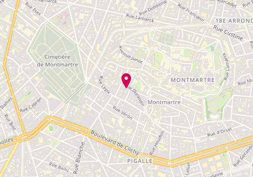 Plan de Bleu Noir, 25 Rue Durantin, 75018 Paris