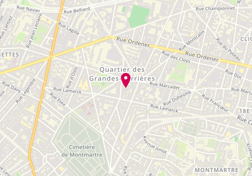 Plan de Blckside Studio, 42 Rue Eugène Carrière, 75018 Paris