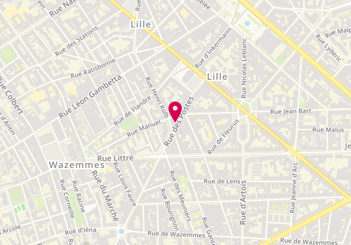 Plan de Kawaii Place TATTOO PIERCING, 38 Rue des Postes, 59000 Lille